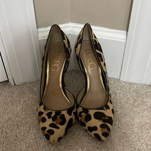 BCBG leopard heels